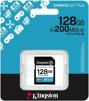 ���� ����� SDXC 128GB Kingston SDG4/128GB Canvas Go! Plus w/o adapter