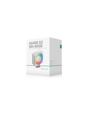 ����� DEEPCOOL AG400 G2 WH ARGB LGA1851/1700/AM5/AM4 (TDP 230W, PWM, Fan 120mm, 4 ����. ������, �����) RET
