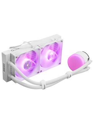 ������� ����������� ���������� Ocypus Delta L24 WH ARGB V2 (280W, 240mm, White, ARGB, Fans: 2x120mm, 73CFM, 2000RPM/ Pump height 60mm, 27dBA, 2650RPM, Rad thickness 27mm/ S: 1851, 1700, 1200, 115X, AM5, AM4)