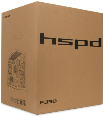      HSPD F330, Panoramic Mini-tower, Black, F330-TGBK-ARGB