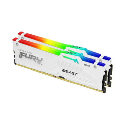  / Kingston 32GB 5600MT/s DDR5 CL40 DIMM (Kit of 2) FURY Beast White RGB XMP (KF556C40BWAK2-32)