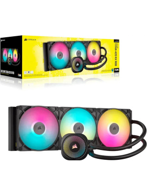 ������� ����������� ���������� Corsair iCUE LINK TITAN 420 RX RGB (420mm, Black, RGB/ Fans: 3x140mm, 94.7CFM, 36dBA, 1700RPM/ S: 1851, 1700, AM5, AM4)