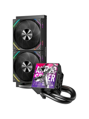 ������� �������� ���������� 1STPLAYER F.A.S.T. FT-240 Black / 2x120mm ARGB fans, 250W TDP, 3.95" LCD screen / FT-240-BK