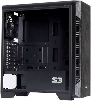 ������ MidiTower Zalman S3 TG TEMPERED GLASS WINDOW black (ATX, mATX, Mini-ITX, USB2.0 x2, USB3.0x1, ��� ��) (S3 TG)