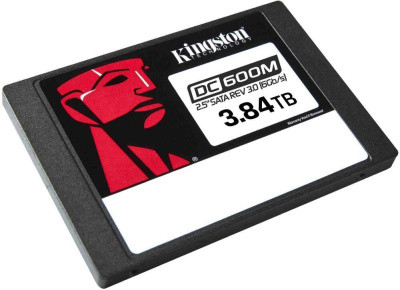 Серверный SSD 3840GB Kingston DC600M, 2.5" 7mm, SATA3, 3D TLC, R/W 560/530MB/s, IOPs 94 000/59 000, TBW 7008, DWPD 1 (SEDC600M/3840G)