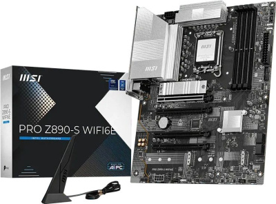 ����������� ����� MSI PRO Z890-S WIFI6E, Socket LGA 1851, Intel Z890, ATX, Ret