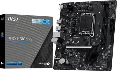 ����������� ����� MSI PRO H610M-S, LGA 1700, Intel H610, mATX, Ret