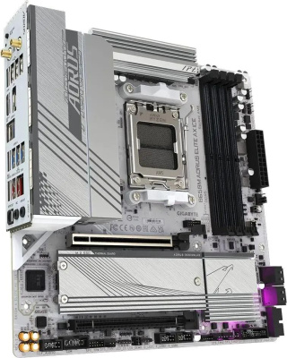   Gigabyte B650M AORUS ELITE AX ICE 1.1, SocketAM5, AMD B650, mATX, Ret