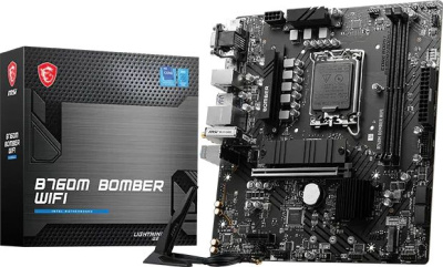 ����������� ����� MSI B760M BOMBER WIFI, Socket LGA 1700, Intel B760, mATX, Ret