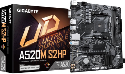 ����������� ����� Gigabyte A520M S2HP, Socket AM4, AMD A520, mATX, Ret