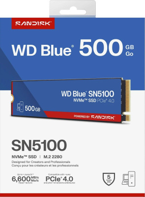 ���������� SSD 500GB WD Blue SN5100, M.2, PCI-E 4.0 x4 (WDS500G5B0E)
