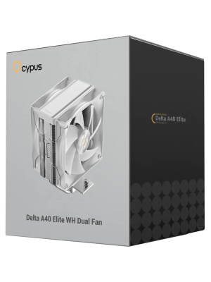 ����� Ocypus Delta A40 Elite WH Dual FAN (220W, 4-pin PWM, 156.7mm, Al/Cu, 4x6mm, 2x120mm, 73CFM, 29dBA, 2000RPM, S: 1851/1700/1200/115X, AM5/AM4, white)