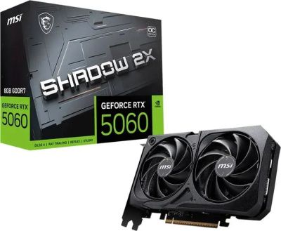 ���������� MSI NVIDIA GeForce RTX 5060 Shadow 2X OC 8GB GDDR7, Ret
