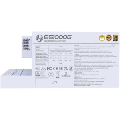 ���� ������� Lian Li EG1000G White ATX 3.1, 1000W, 80 PLUS Gold, APFC, Fully Modular G9P.EG1000G.WH00.RU