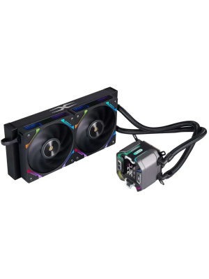 ������� �������� ���������� 1STPLAYER X-240E Black / 2x120mm, ARGB, 7-segment display, 250W TDP / X-240E-BK