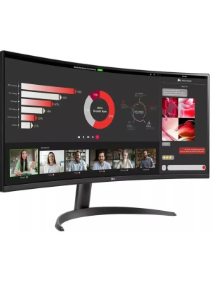 ������� LG 34WR50QK-B 34" Black (VA, ���������, 3440x1440, 100Hz, 5 ms, 178�/178�, 300 cd/m, 3000:1, +2�HDMI 2.0, +DisplayPort 1.4)