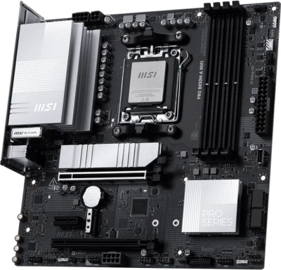 ����������� ����� MSI PRO B850M-A WIFI, SocketAM5, AMD B850, mATX, Ret