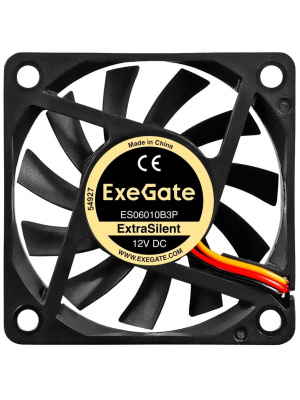 ���������� ExeGate ExtraSilent ES06010B3P (60x60x10 ��, 2-Ball (������� ���������������), 3pin, 2000RPM, 16dBA) 12� DC EX297026RUS 