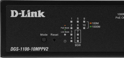  D-Link DGS-1100-10MPPV2/A 8G 2SFP 8PoE+ 