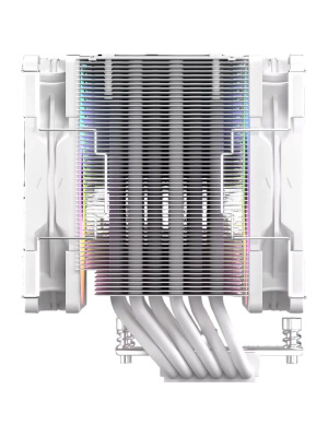 ����� ��� ���������� Scythe Mugen 6 Dual Fan White ARGB Edition (300W, 4-pin PWM, 154mm, ARGB, Al/Cu, 6x6mm, 2x120mm, 75.17CFM, 35.57dBA, 2500RPM, S: 1851/1700/1200/115X/2011/2066, AM5/AM4, white)