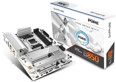 ����������� ����� Sapphire B850A PURE WIFI7, AM5, AMD B850, ATX, Ret 52123-11-40G