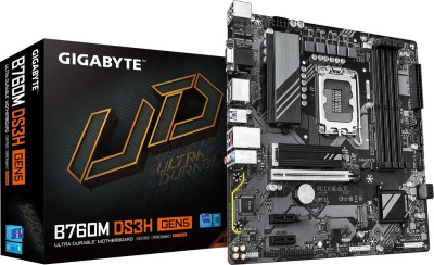 ����������� ����� Gigabyte B760M DS3H GEN5 Soc-1700 Intel B760, mATX, Ret