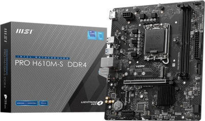   MSI PRO H610M-S DDR4, LGA 1700, Intel H610, mATX, Ret