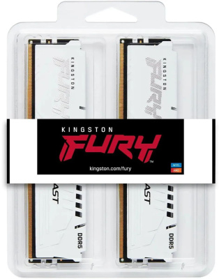  / Kingston 64GB 6000MT/s DDR5 CL40 DIMM (Kit of 2) FURY Beast White XMP (KF560C40BWK2-64)