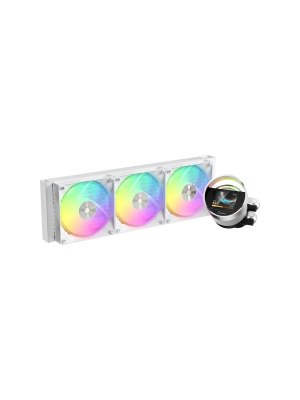 ������� �������� ���������� Ocypus Sigma L36 WH ARGB, 360mm, LCD Pump 2.4", 3x120mm ARGB fans, LGA115X/1200/1700/18XX, AM4/AM5