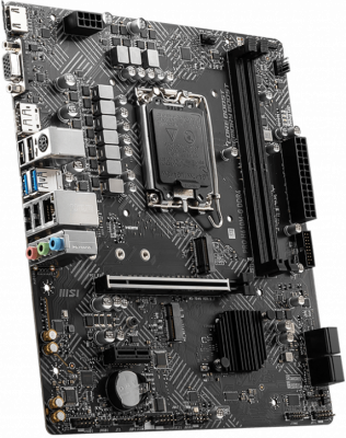 ����������� ����� MSI PRO H610M-G DDR4 Socket 1700, Intel H610, 2xDDR4, PCI-E 4.0, 2xUSB 3.2 Gen1, VGA, HDMI, DisplayPort, mATX