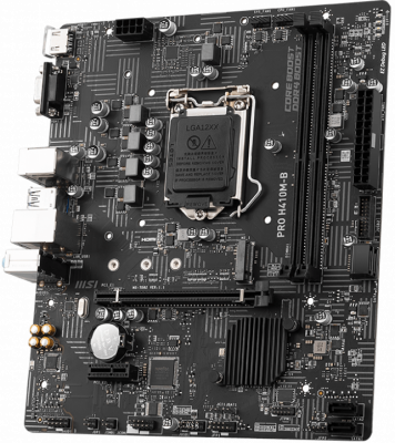   MSI PRO H410M-B / Intel H410 LGA1200 2xDDR4-2933 1xPCIex16 4xSATA 1xM.2 HDMI VGA / mATX