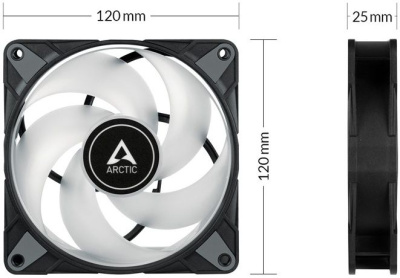   ARCTIC P12 PWM PST A-RGB 0dB (3 PCS Value Pack) - retail