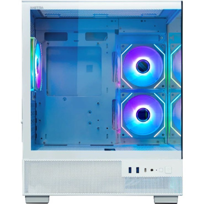 ������ XASTRA Q400M 3ARGB-C6-UC White mATX/Aquarium/Screewless/ 3x120mm ARGB PWM FM fans/Argb+PWM HUB 6port/ Type-C/ Q400M-3FM12A-C6-UC-WH