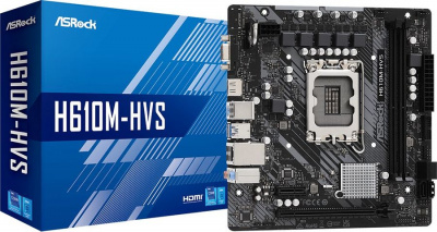 ����������� ����� ASROCK H610M-HVS, LGA 1700, Intel H610, mATX, Ret