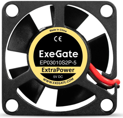 Exegate EX297008RUS ���������� 12B DC ExeGate ExtraSilent ES03010S3P (30x30x10 ��, Sleeve bearing (��������� ����������), 3pin, 10000RPM, 27dBA)
