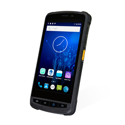   Newland MT9052 Orca II Mobile Computer with 5 Touch Screen, 2D CMOS Mega Pixel imager with Laser Aimer,BT, WiFi, 4G, GPS, NFC, Camera. Incl. USB cable, battery, rubber boot