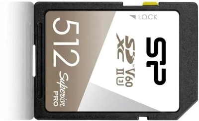 ���� ����� SDXC 512GB Silicon Power SP512GBSDXJV6V10 Superior Pro V60 w/o adapter