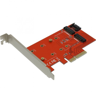  Espada PCI-Ex4, 2 port M.2 NGFF(B+M key) PCIe2NGFF