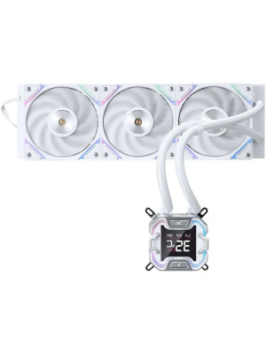 ������� �������� ���������� 1STPLAYER X-360E White / 3x120mm, ARGB, 7-segment display, 300W TDP / X-360E-WH