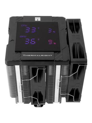 ����� Thermalright Peerless Assassin 120 Digital Soc-AM5/AM4/1200/1700/1851 ������ 4-pin 25.6dB Al+Cu LCD Ret (PA120-DIGITAL-BL)