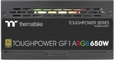 ���� ������� Thermaltake ATX 650W Toughpower GF1 ARGB 80+ gold (24+4+4pin) APFC 140mm fan color LED 9xSATA Cab Manag RTL (PS-TPD-0650F3FAGE-1)