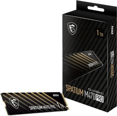 ������������� ���������� SSD MSI M.2 2280 1TB SPATIUM M470 PRO Client SSD S78-440L0J0-P83, PCIe Gen4x4 with NVMe
