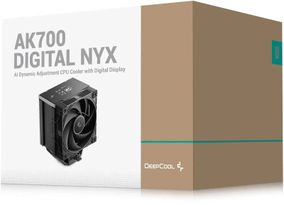 ����� ��� ���������� Deepcool AK700 Digital NYX Soc-AM5/AM4/1200/1700/1851 ������ 4-pin 21-36dB Al+Cu LCD 280W 1252gr Ret (R-AK700-BKNNMN-GJD-1)
