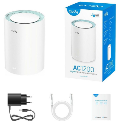 ��������� Mesh ������ CUDY M1300(1-Pack), Wi-Fi 5, AC1200, 2.4/5���, �����