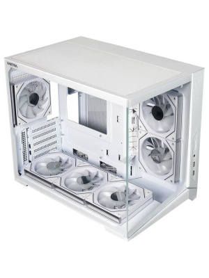 ������ XASTRA QW505M 6ARGB-C10 White mATX/Aquarium/Screewless/ 6x120mm ARGB PWM FM fans/Argb+PWM HUB 10port/Led strip/ QW505M-6FM12A-C10-WH