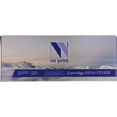  NVPrint Cartridge 051H/CF230X  Canon LBP-160 ser/162/MF-260 ser/264/267/269/HP LJP-M203/LJP-M227 (4100k)