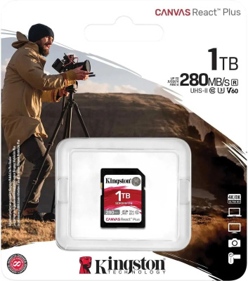 ���� ����� SDXC 1TB Kingston SDR2V6/1TB Canvas React Plus w/o adapter