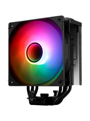 ����� ��� ���������� Thermalright Assassin Spirit 120 Vision ARGB Black (4-pin PWM, LED temp., 154mm, Al/Cu, 4x6mm, ARGB, 1x120mm, 66.17CFM, 25.6dBA, 1500RPM, S: 1851/1700/1200/115X, AM5/AM4, black)