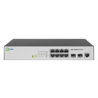 ����������� Web Smart POE ���������� SNR SNR-S2200G-8T-POE ������ 2, 8 ������ 10/100/1000BaseT, 2 ����� 100/1000BaseX (SFP)