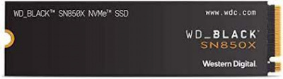 ������������� ���������� WD SSD Black SN850X, 1.0TB, M.2(22x80mm), NVMe, PCIe 4.0 x4, 3D TLC, R/W 7300/6300MB/s, IOPs 800 000/1 100 000, TBW 600, DWPD 0.3